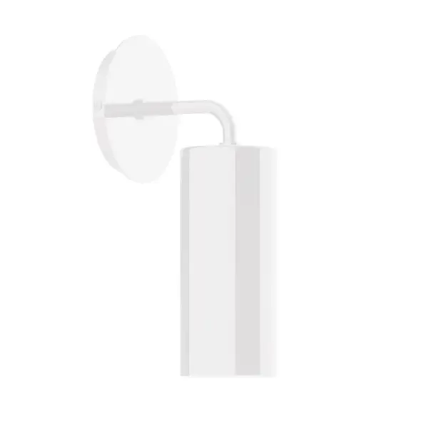 The Jordan Wall Sconce collection reflects a more modern RLM style. Clean lines and basic geometric shapes define this series of wall lights. Suitable for both indoor and outdoor applications. Hang alone or in pairs on either side of a front door or garage, next to a bed, or in the bathroom. Available in multiple shade styles to suit your décor, be it modern farmhouse, coastal cottage, or industrial loft. Collection: Jordan Finish: White Glass: Aluminum Width: 3.50" Height: 11.25" Length: 6.25" Weight: 4.00 lb Extension from Wall: 6.25" Canopy: 5" diameter Number of Bulbs: 1 Maximum Wattage: 8.00 W Bulb Type: LED Light Source: LED Light Output: 800.00 lm Color Temperature: 3000 K CRI: 90 Dimmable Rated Average Life: 50,000 Voltage: 120.00 V Country of Origin: US Safety Listing: UL/cUL Safety Rating: Dry Dark Sky LED Manufacturer Warranty: 1-year limited warranty on the fixture.