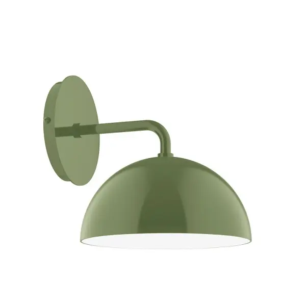 Arcade, a contemporary series of basic spun geometric shapes, is simply configured for interior use. Colorful and clean-lined, these axially symmetric shapes will add pizzazz to your space. Collection: Arcade Finish: Fern Green Glass: 8 inch Arcade Width: 8.00" Height: 8.50" Length: 9.25" Weight: 4.00 lb Extension from Wall: 9.25" Canopy: 5" diameter Number of Bulbs: 1 Maximum Wattage: 8.00 W Bulb Type: LED Light Source: LED Light Output: 800.00 lm Color Temperature: 3000 K CRI: 90 Dimmable Rated Average Life: 50,000 Voltage: 120.00 V Country of Origin: US Safety Listing: UL/cUL Safety Rating: Dry LED Manufacturer Warranty: 1-year limited warranty on the fixture.