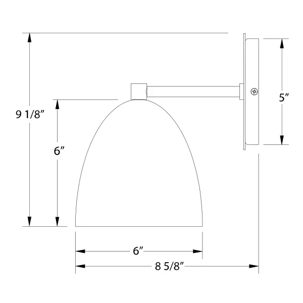 The Jill Wall Sconce collection reflects a more modern RLM style. Clean lines and basic geometric shapes define this series of wall lights. Suitable for both indoor and outdoor applications. Hang alone or in pairs on either side of a front door or garage, next to a bed, or in the bathroom. Available in multiple shade styles to suit your décor; be it modern farmhouse, coastal cottage, or industrial loft. - alternate view