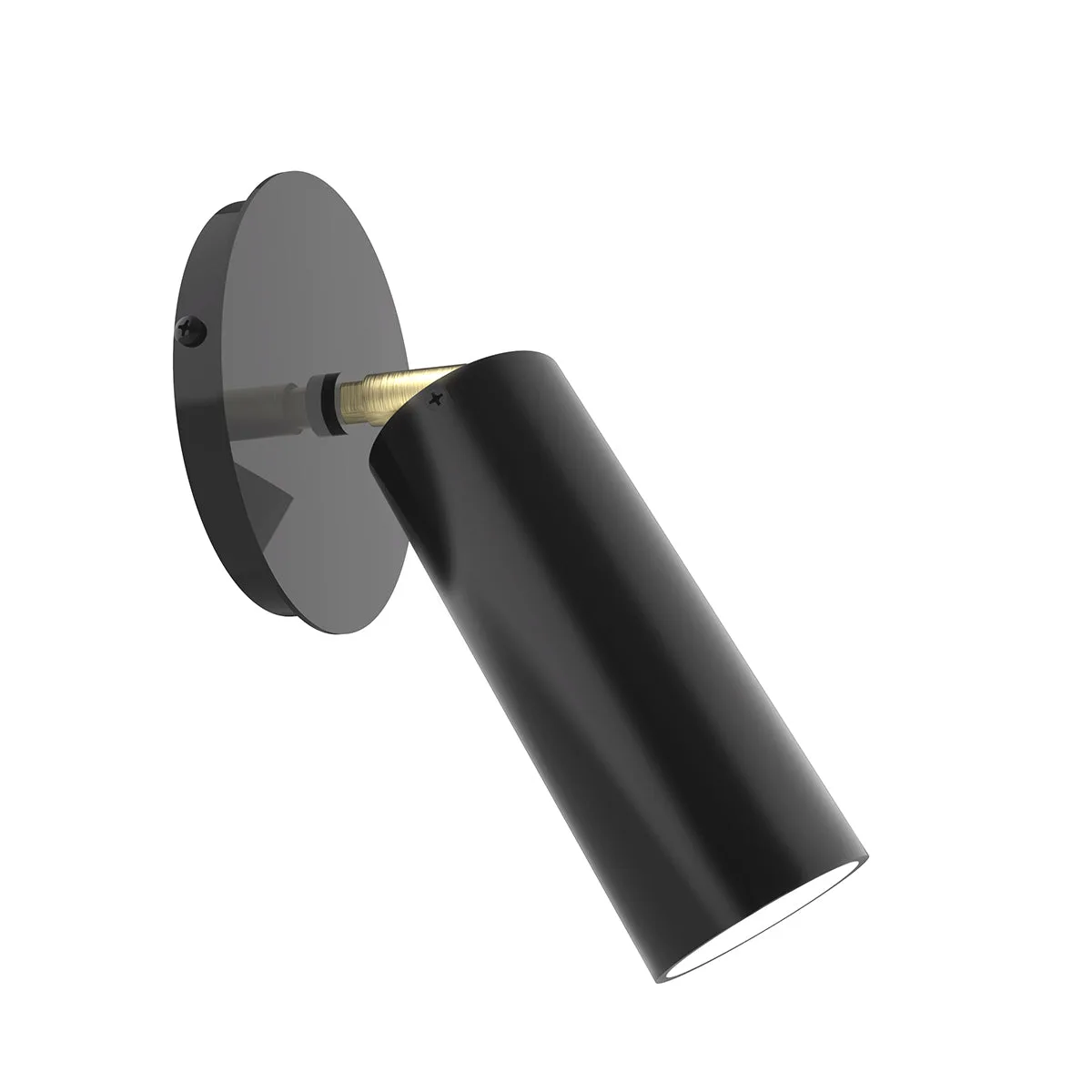 Martin One Light Wall Sconce in Black w/Brushed Brass