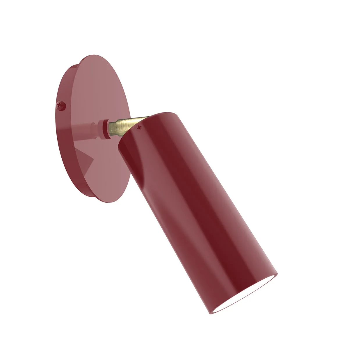 Martin One Light Wall Sconce in Barn Red w/Brushed Brass