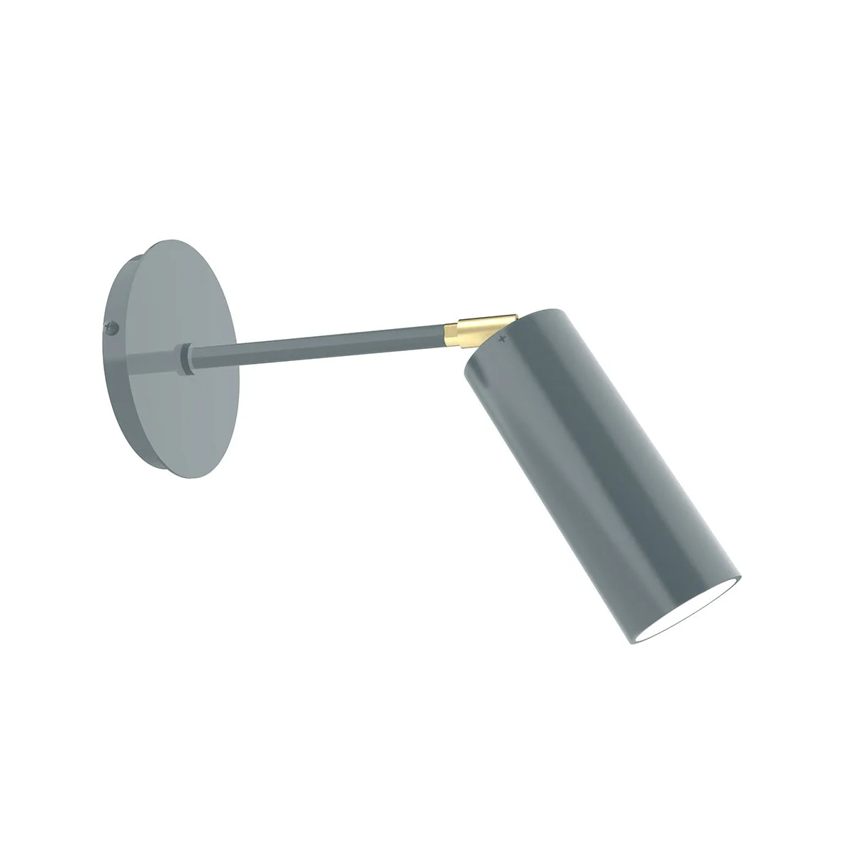 Martin One Light Wall Sconce in Slate Gray w/Brushed Brass