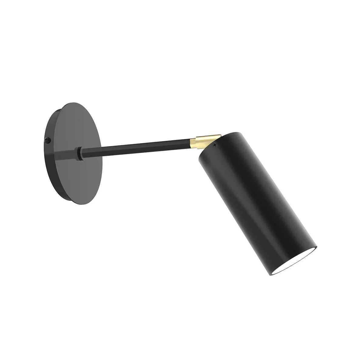 Martin One Light Wall Sconce in Black w/Brushed Brass