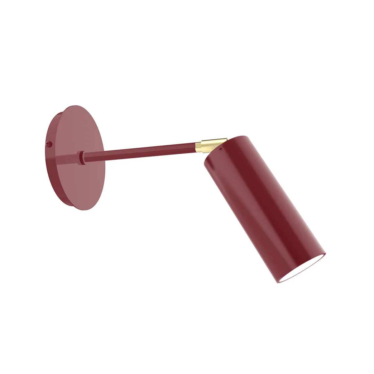Martin One Light Wall Sconce in Barn Red w/Brushed Brass