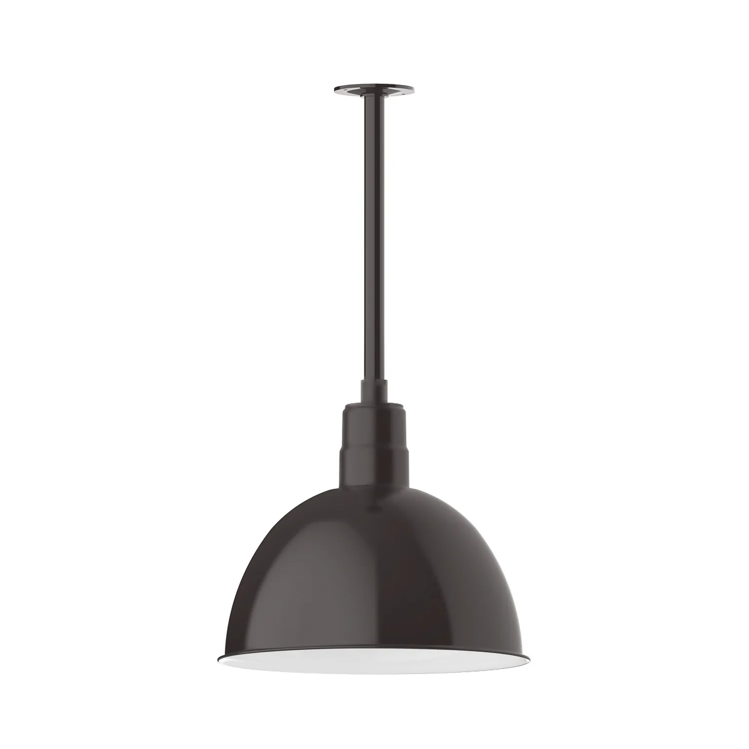 Deep Bowl One Light Pendant in Architectural Bronze