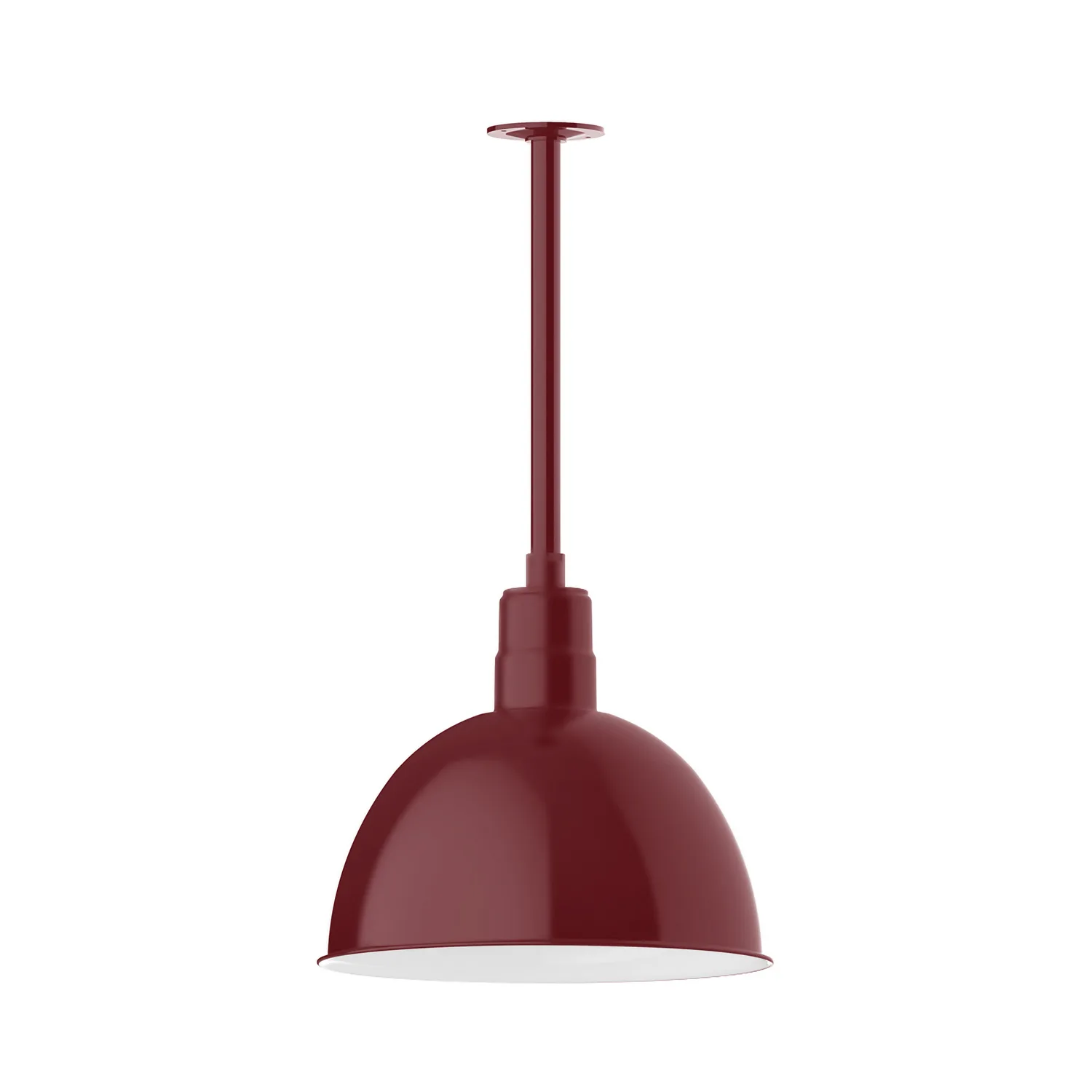Deep Bowl One Light Pendant in Barn Red