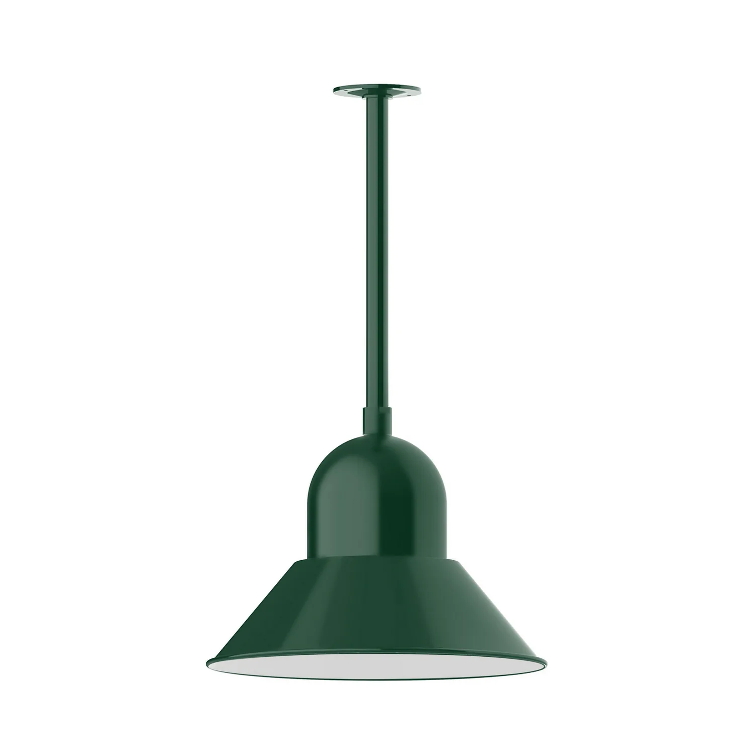 Prima One Light Pendant in Forest Green