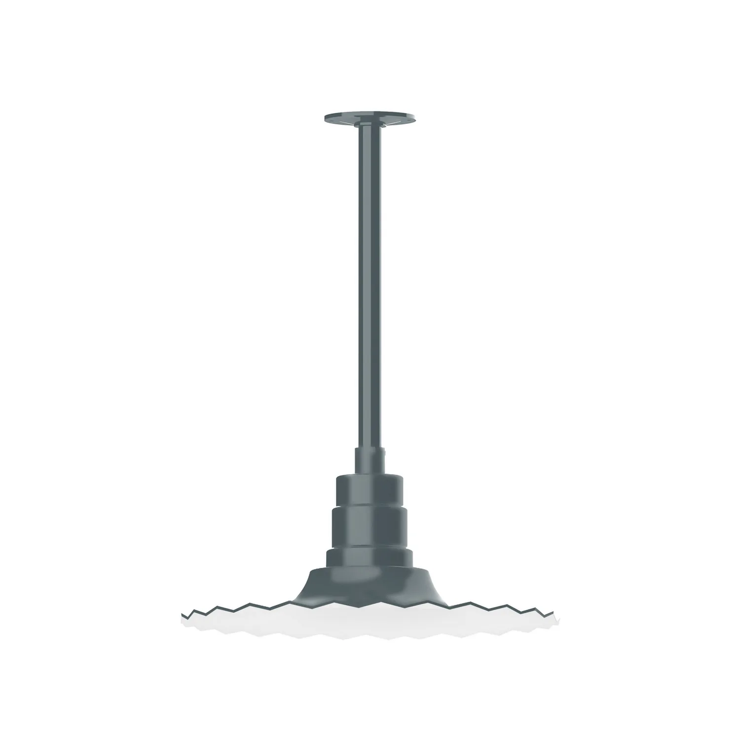 Radial One Light Pendant in Slate Gray