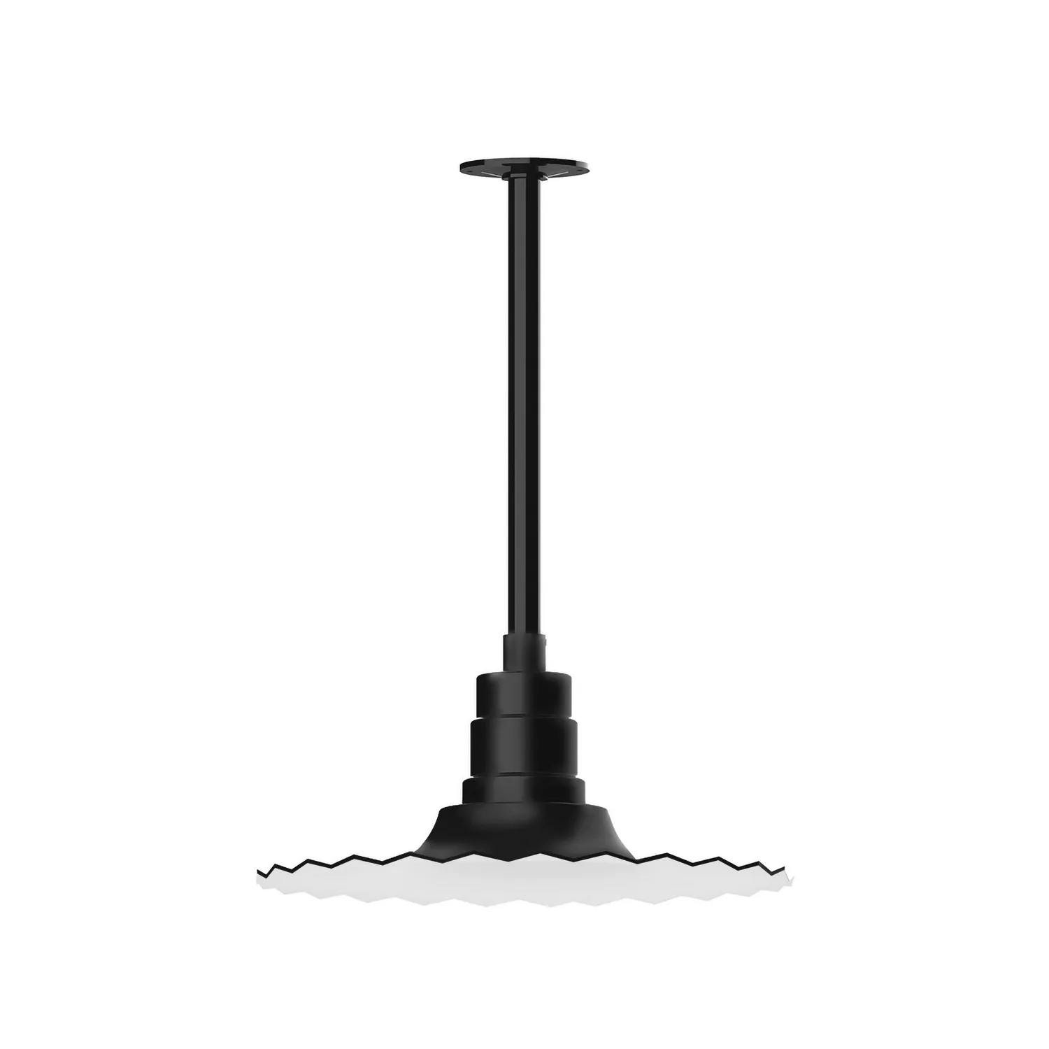 Radial One Light Pendant in Black