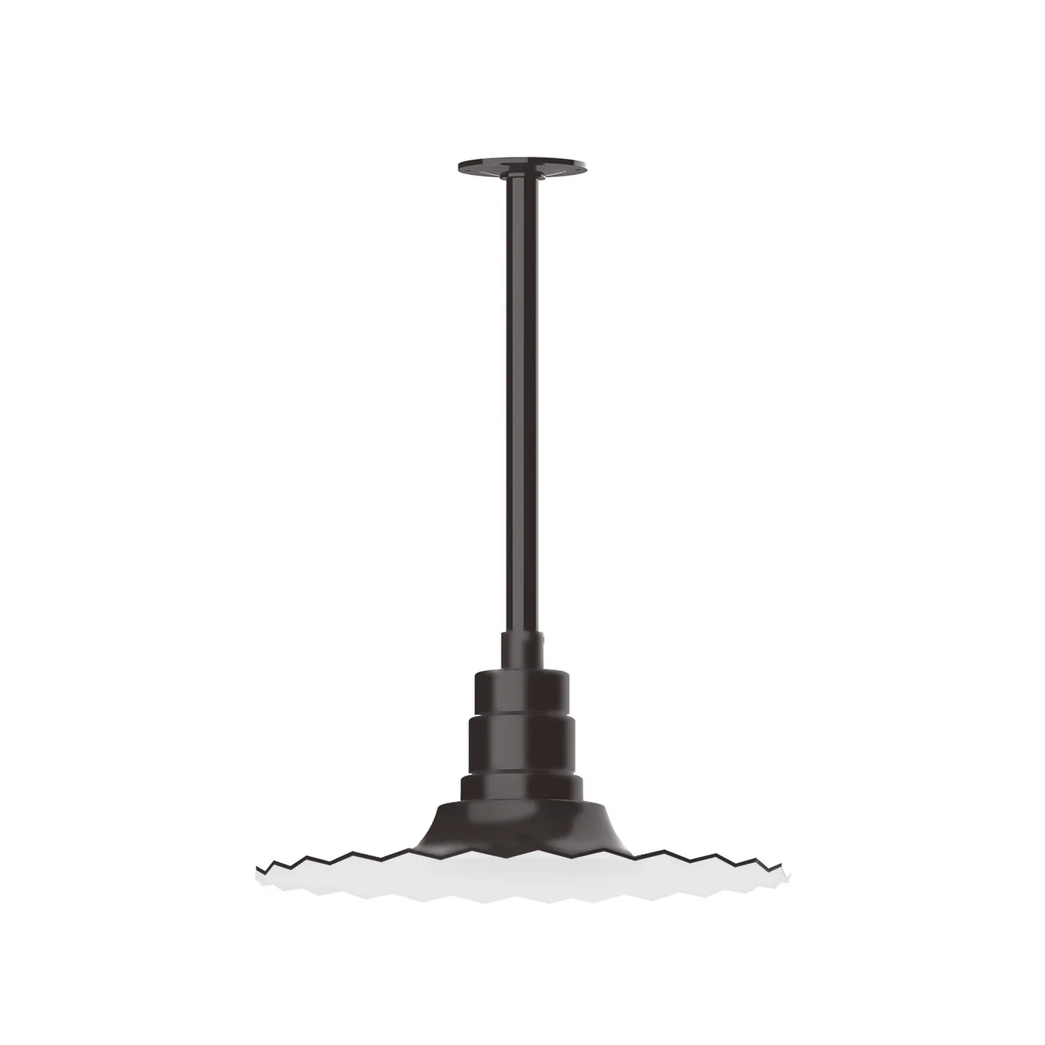 Radial One Light Pendant in Architectural Bronze
