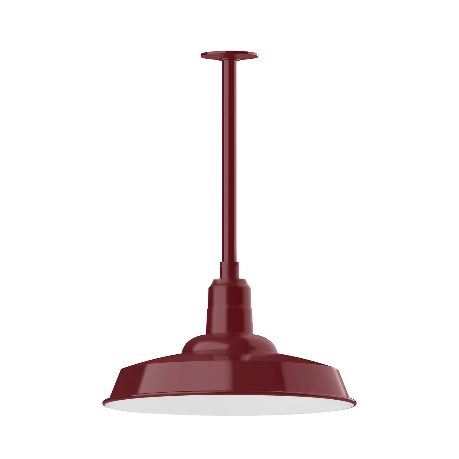 Warehouse One Light Pendant in Barn Red