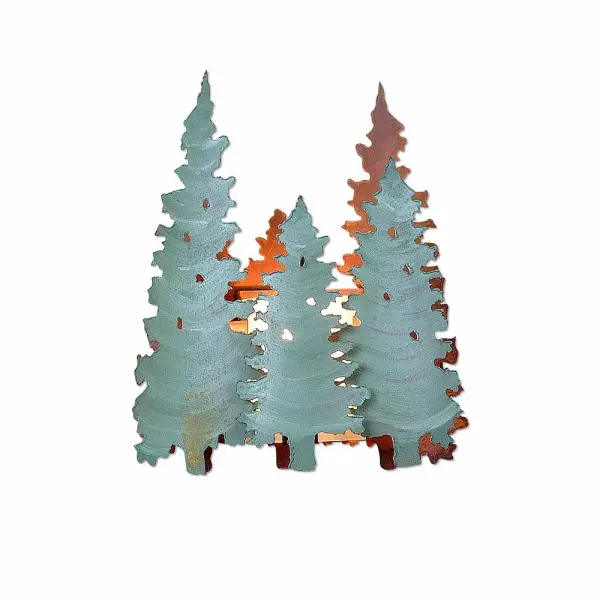 Crestline-Pine Grove One Light Wall Sconce in Pine Green/Rust Patina
