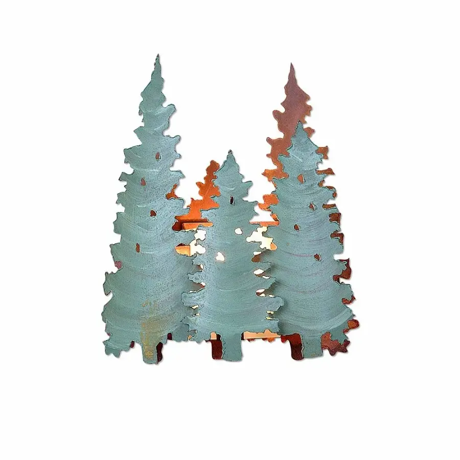 Crestline-Pine Grove One Light Wall Sconce in Pine Green/Rust Patina
