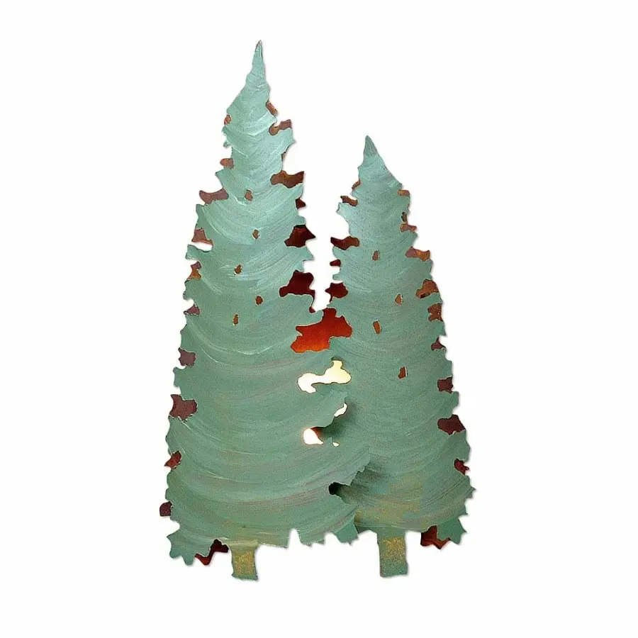 Crestline-Twin Pine One Light Wall Sconce in Pine Green/Rust Patina