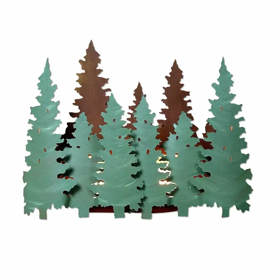 Crestline Pine Forest Two Light Wall Sconce