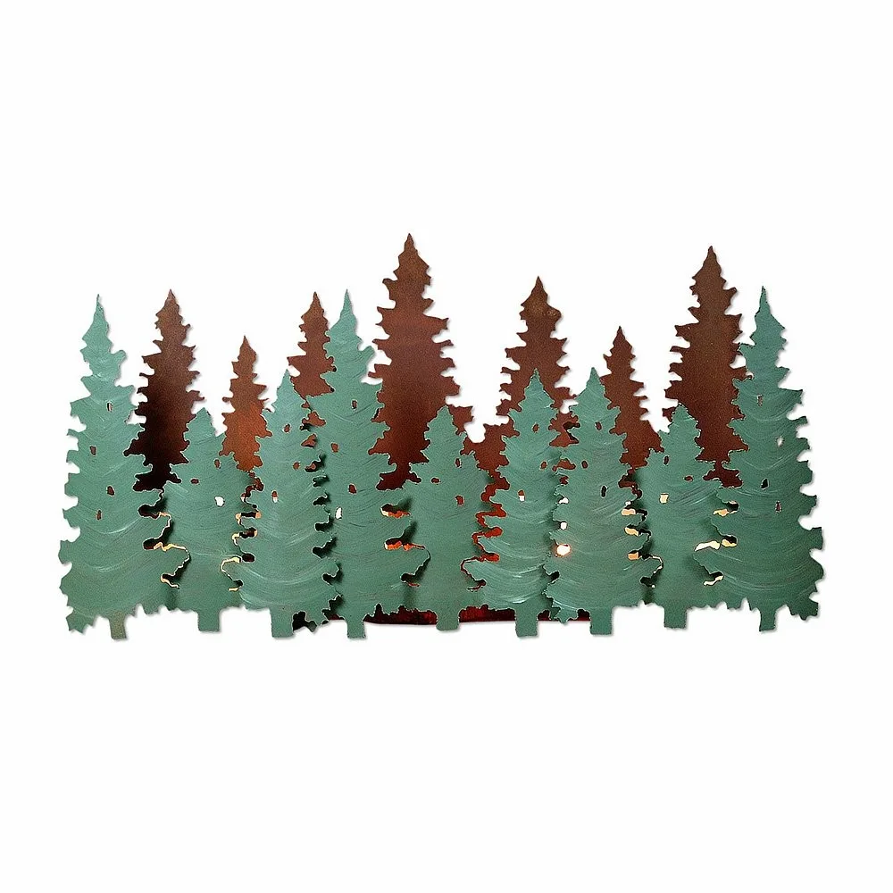 Crestline-Pine Forest One Light Wall Sconce in Pine Green/Rust Patina