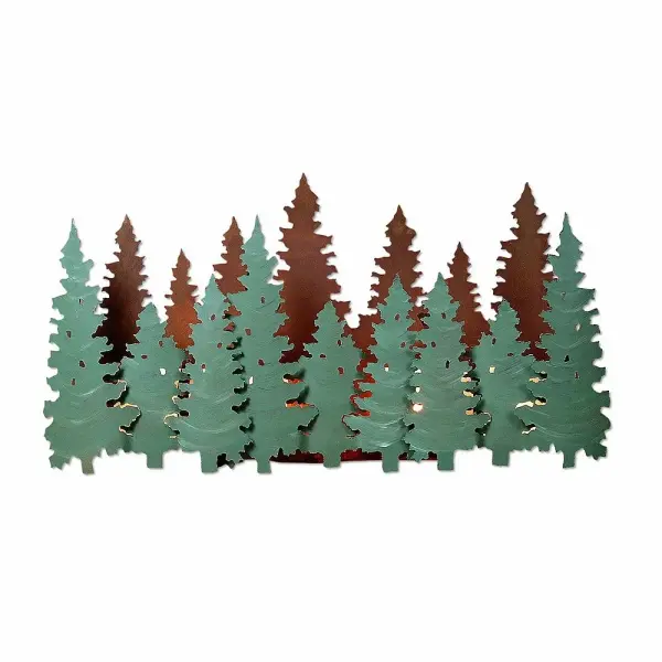 Crestline-Pine Forest One Light Wall Sconce in Pine Green/Rust Patina