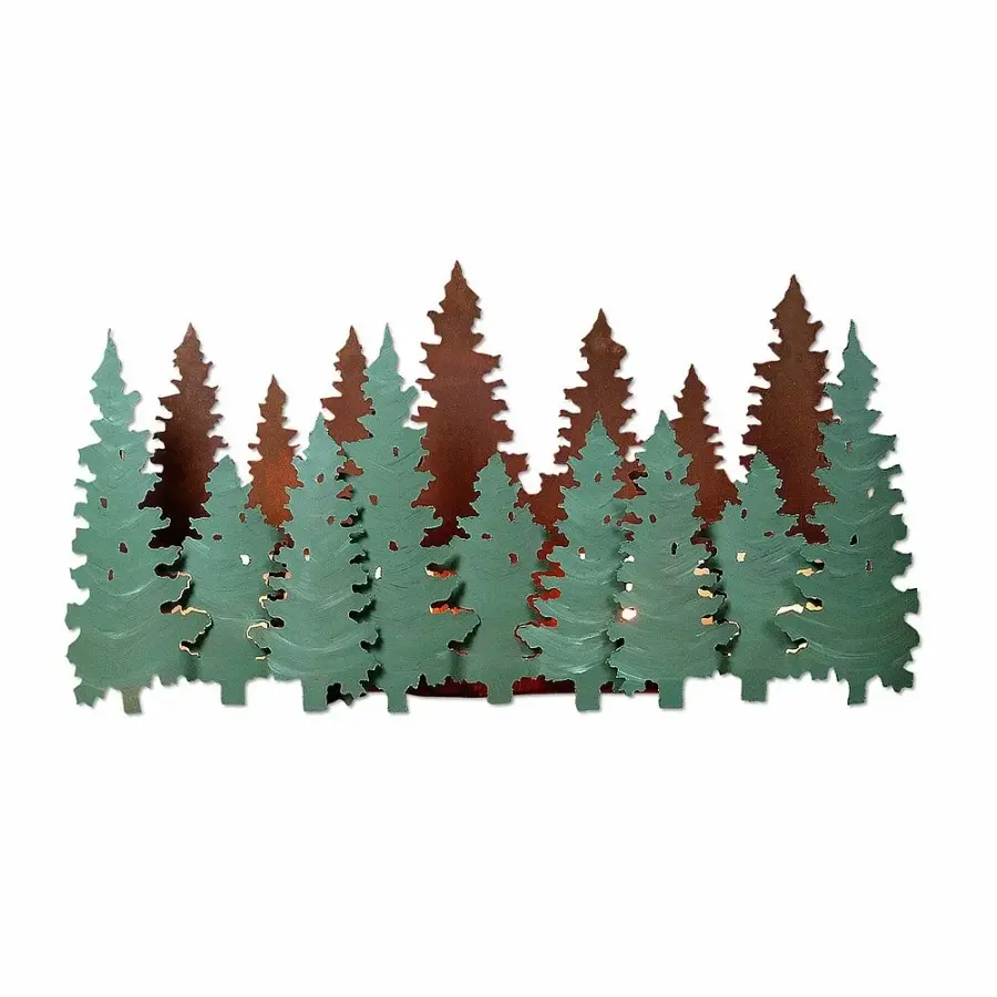 Crestline-Pine Forest One Light Wall Sconce in Pine Green/Rust Patina