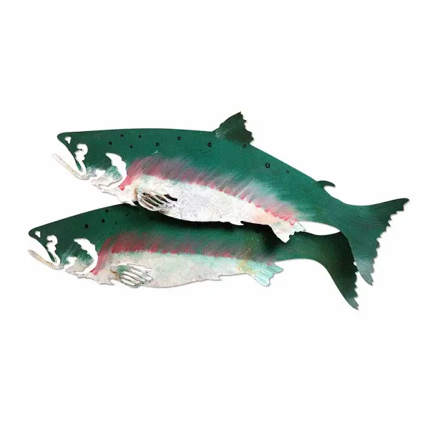 Crestline Saltwater Salmon Wall Sconce in Rust Patina