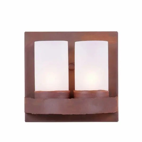Wisley Rustic Plain Two Light Wall Sconce