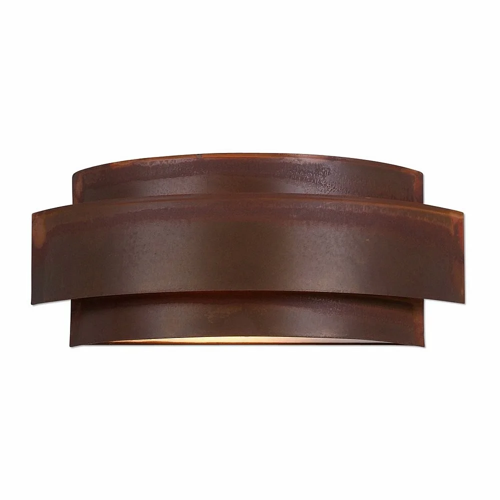 Northridge-Rustic Plain Two Light Wall Sconce in Rust Patina