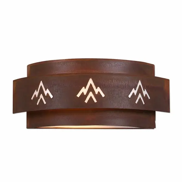 Northridge Deception Pass Two Light Wall Sconce in Rust Patina