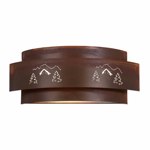Northridge Mountain Pine Cutout Two Light Wall Sconce