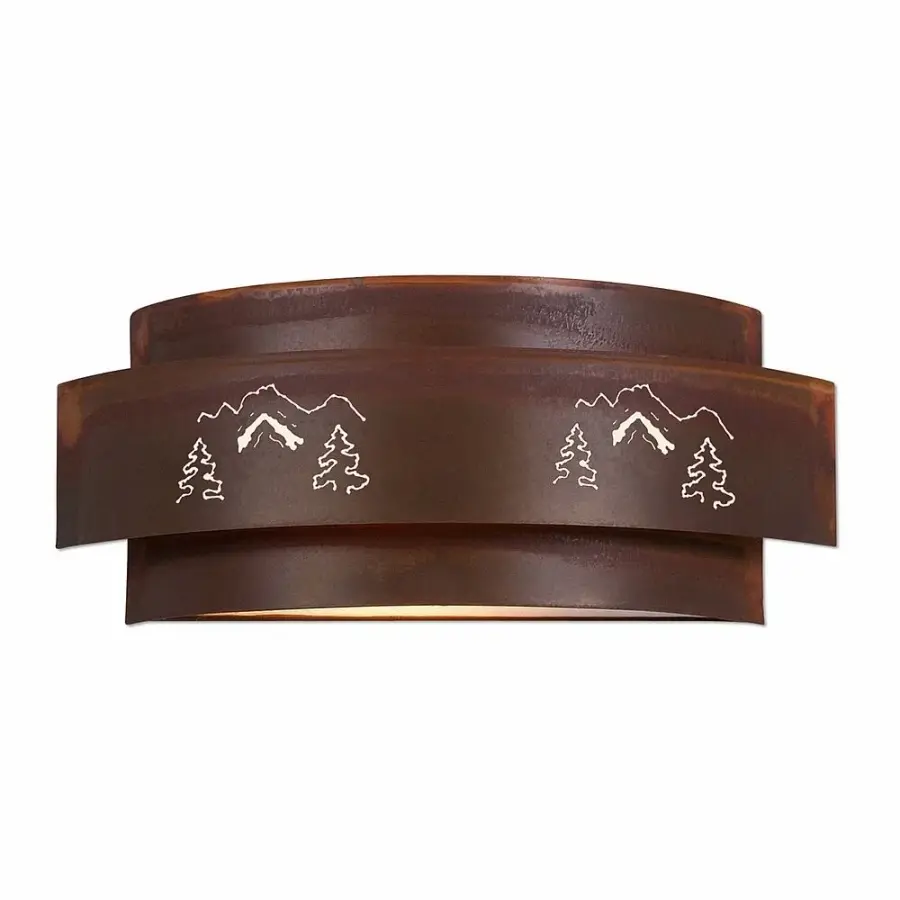 Northridge Mountain Pine Cutout Two Light Wall Sconce