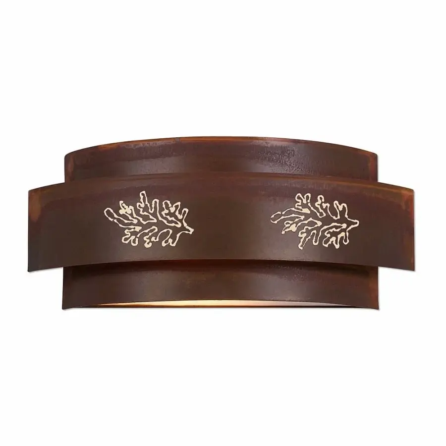 Northridge Cedar Bough Cutout Two Light Wall Sconce