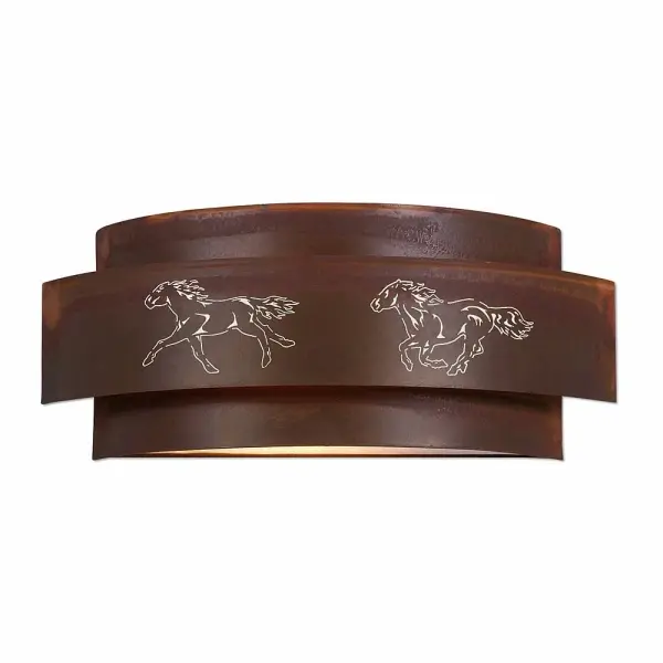 Northridge Horse Cutout Two Light Wall Sconce