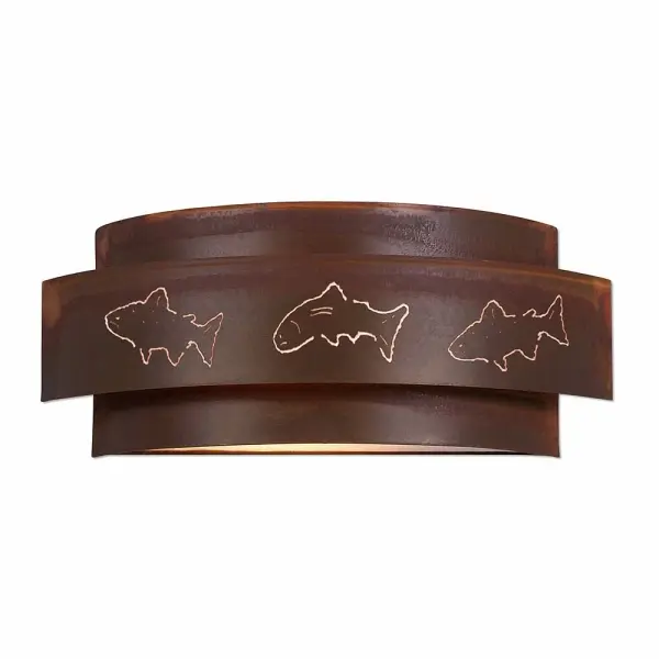 Northridge Fish Cutout Two Light Wall Sconce