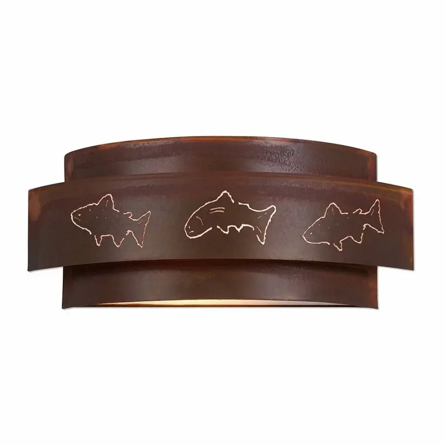 Northridge Fish Cutout Two Light Wall Sconce