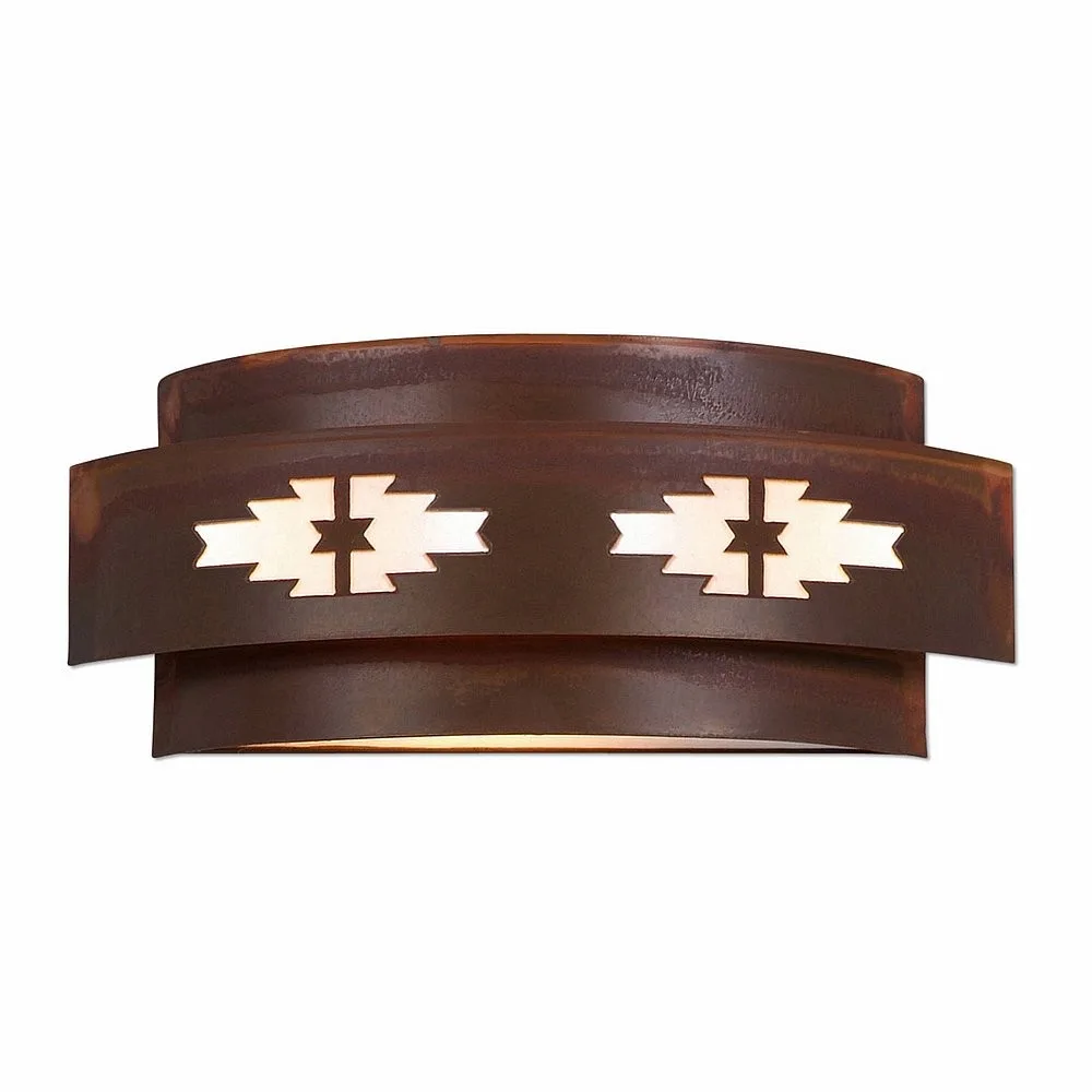 Northridge-Pueblo Two Light Wall Sconce in Rust Patina