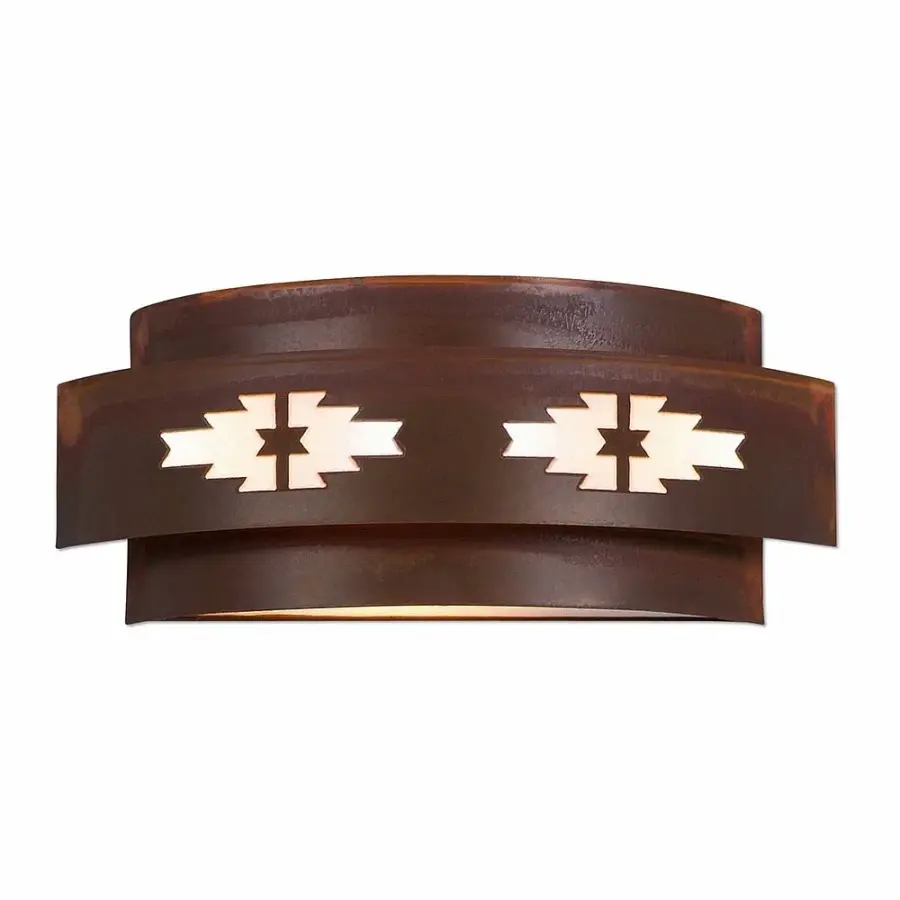 Northridge-Pueblo Two Light Wall Sconce in Rust Patina