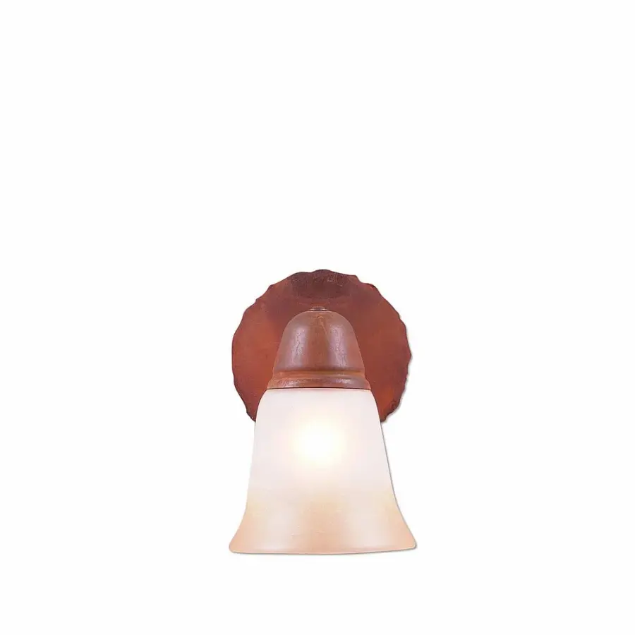 Crestline Rustic Plain One Light Wall Sconce in Rust Patina