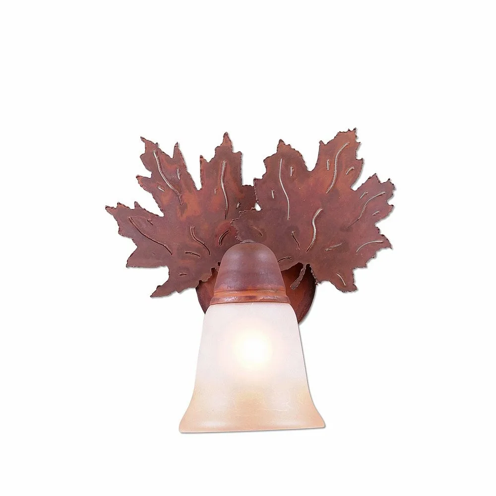 Crestline-Maple Leaf One Light Wall Sconce in Rust Patina