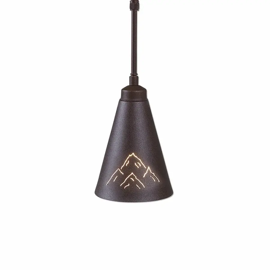 Canyon Rustic Brown Mountain Pendant Light