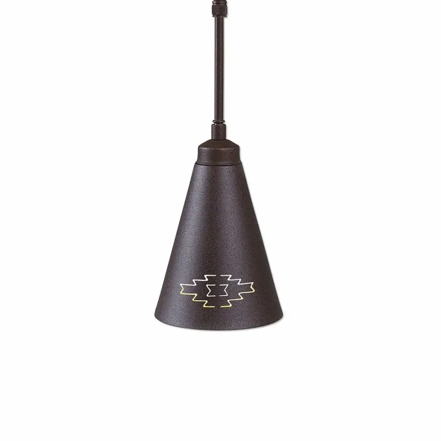 Canyon Rustic Brown Pueblo Art Pendant Light