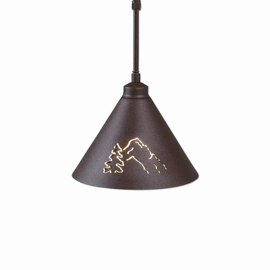 Canyon Rustic Brown Trees Pendant Light