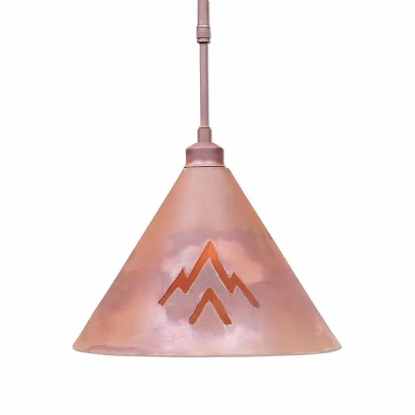 Cabin style Hanging Pendant Lights handmade in USA by Avalanche Ranch Lighting. This light features our exclusive metal wildlife art of a Deception Pass Art. This Pendant Light is ideal for anyone looking to add rustic character or unique log home lighting to their home. Dimensions (inches): 10h x 12w and Takes 1 - Type A19 bulb - 100W max. each Collection: Canyon Rust Patina Finish: Rust Patina Width: 12.00" Height: 10.00" Number of Bulbs: 1 Maximum Wattage: 100.00 W Bulb Type: A19 Bulb Base: Medium