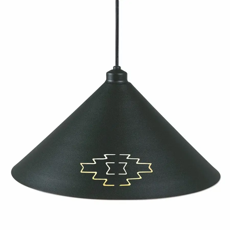 Canyon Black Iron Pueblo Art Pendant Light
