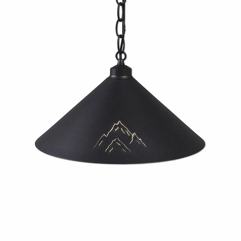 Canyon Black Iron One Light Pendant in Black Iron