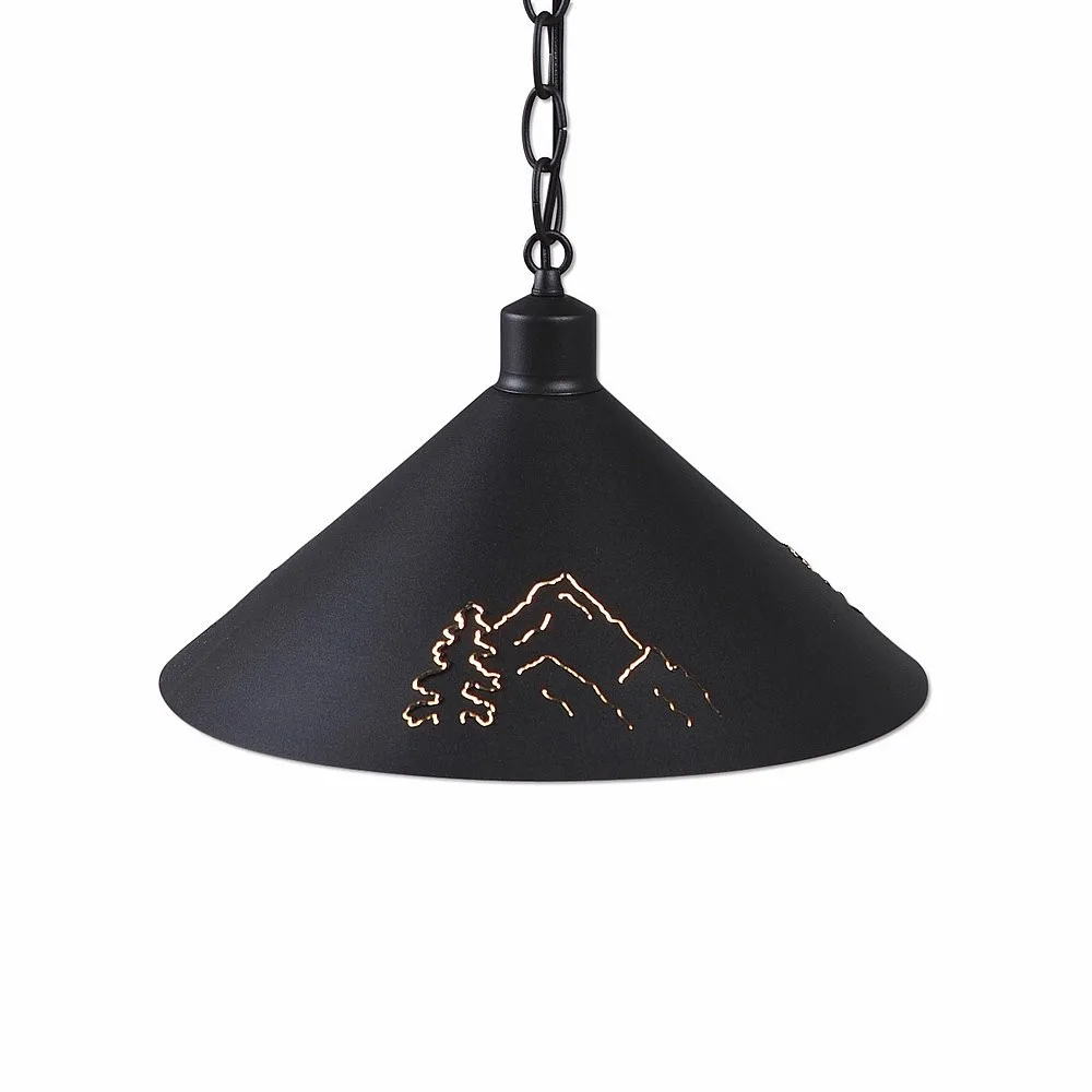Canyon Black Iron One Light Pendant in Black Iron