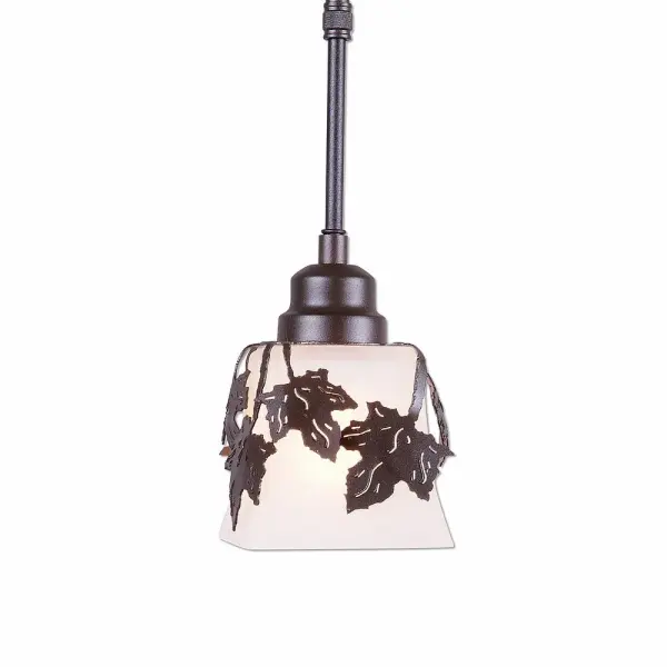 Woodland Maple Leaf Dark Bronze Metallic One Light Pendant