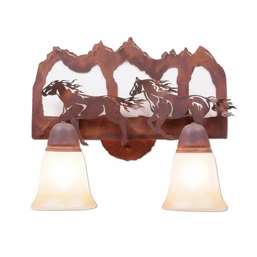 Crestline Horse Mountain Two Light Bath Vanity Light