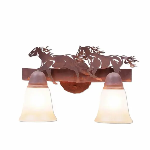 Crestline Horse Two Light Bath Vanity Light