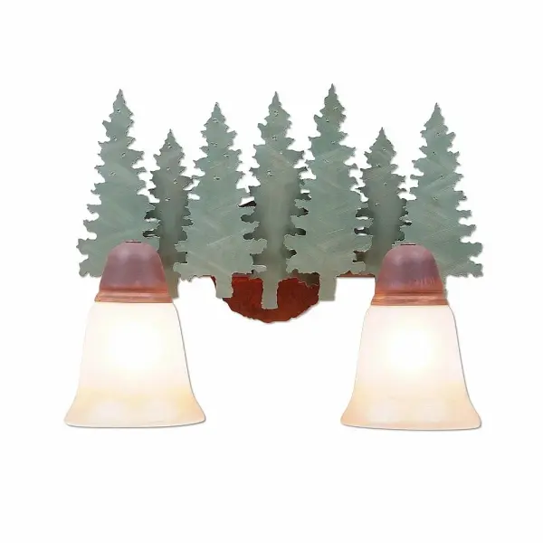 Crestline Pine Tree Two Light Bath Vanity Light