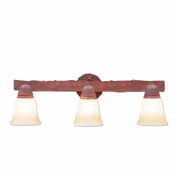 Crestline Rustic Plain Three Light Bath Vanity Light