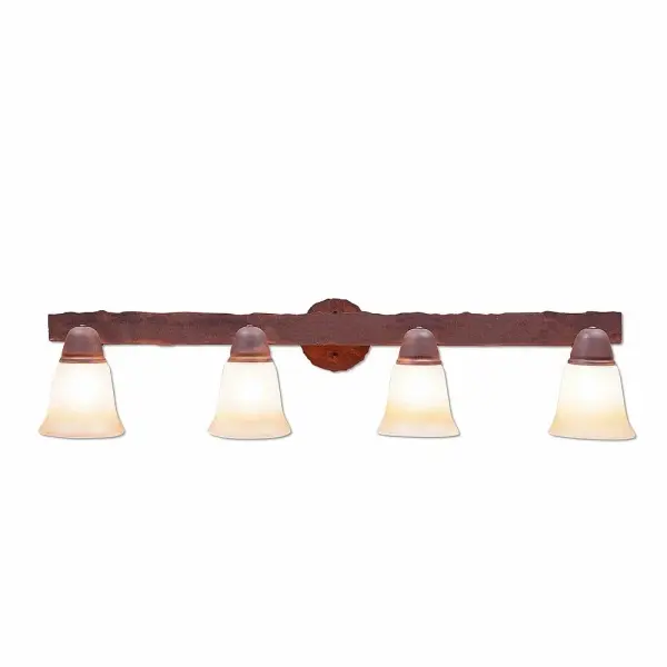Crestline Rustic Plain Four Light Bath Vanity Light