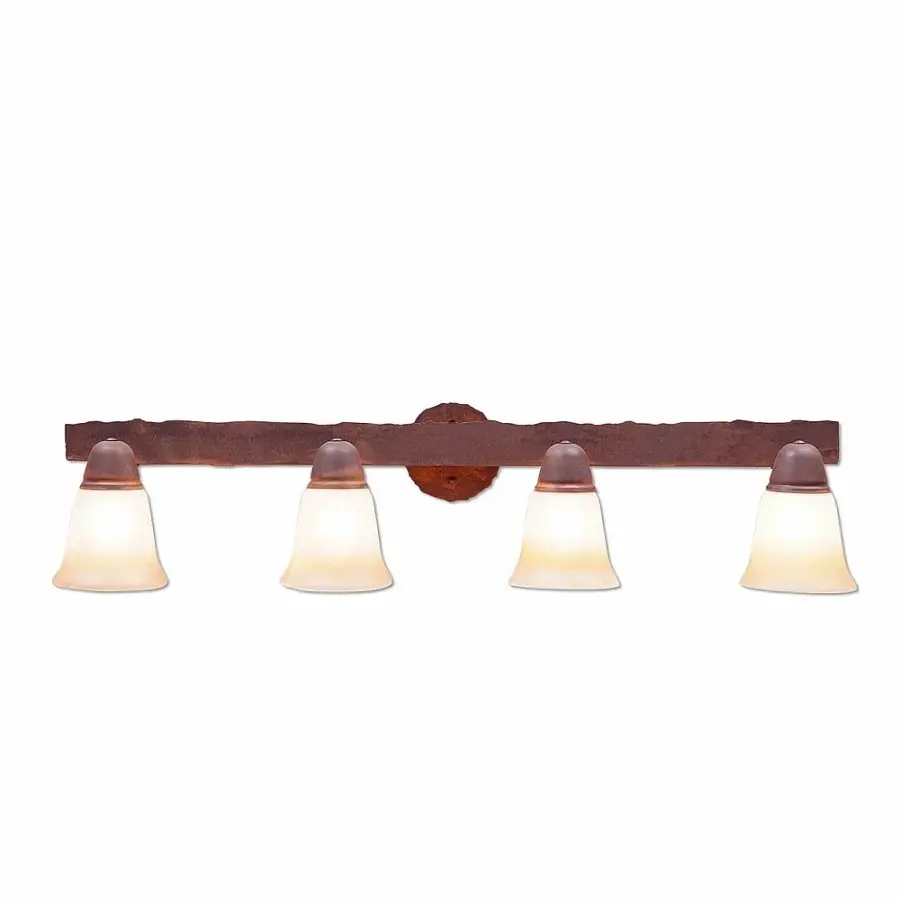 Crestline Rustic Plain Four Light Bath Vanity Light